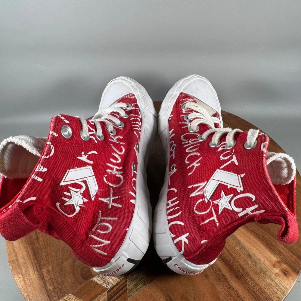 Converse‎ Unt1tl3d Not A Chuck Red White Kids High Top Sneakers 271965C Size 4Y